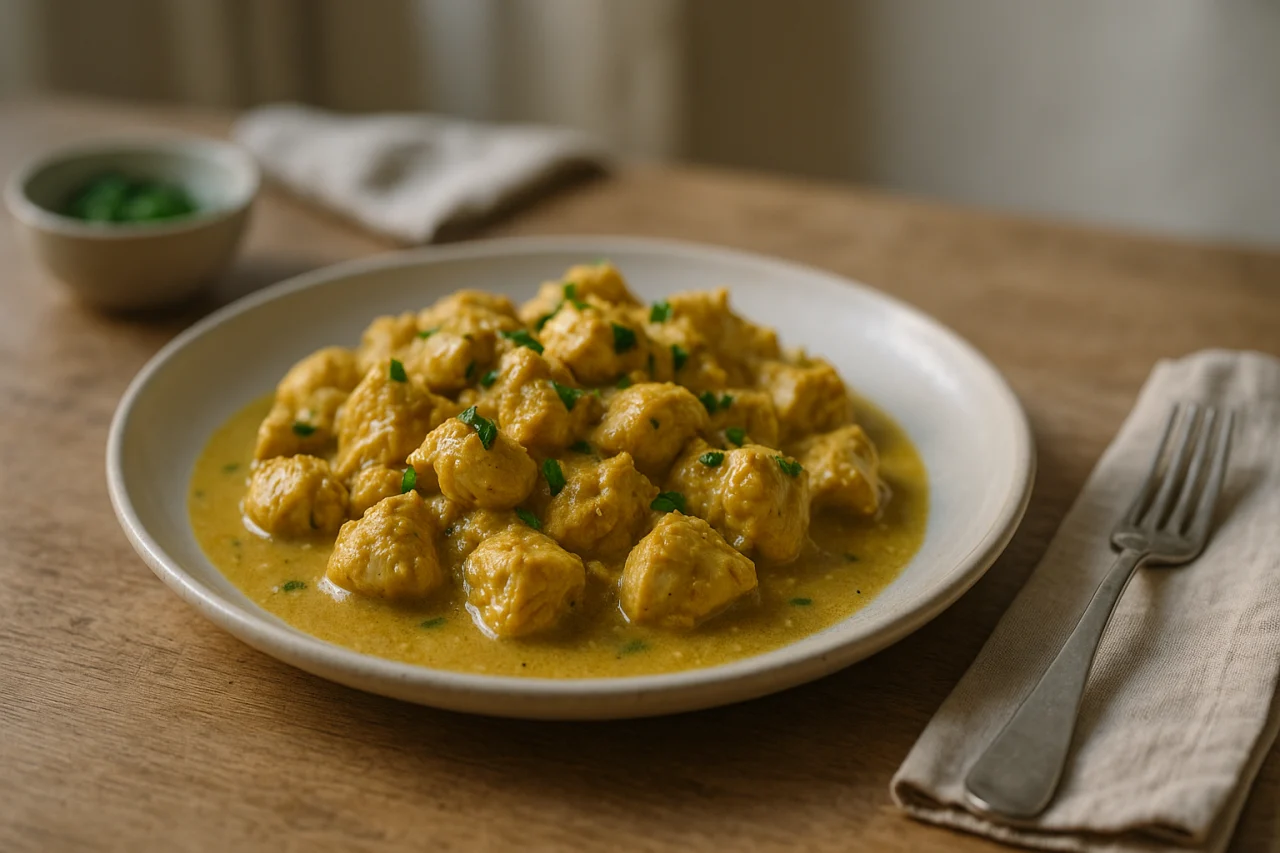 Poulet au curry léger