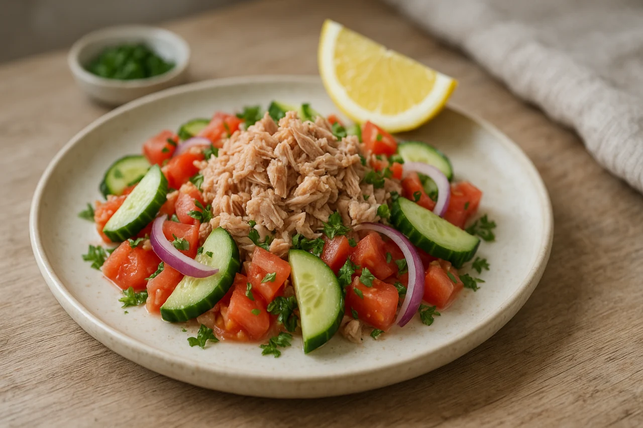 Salade de thon citronnée
