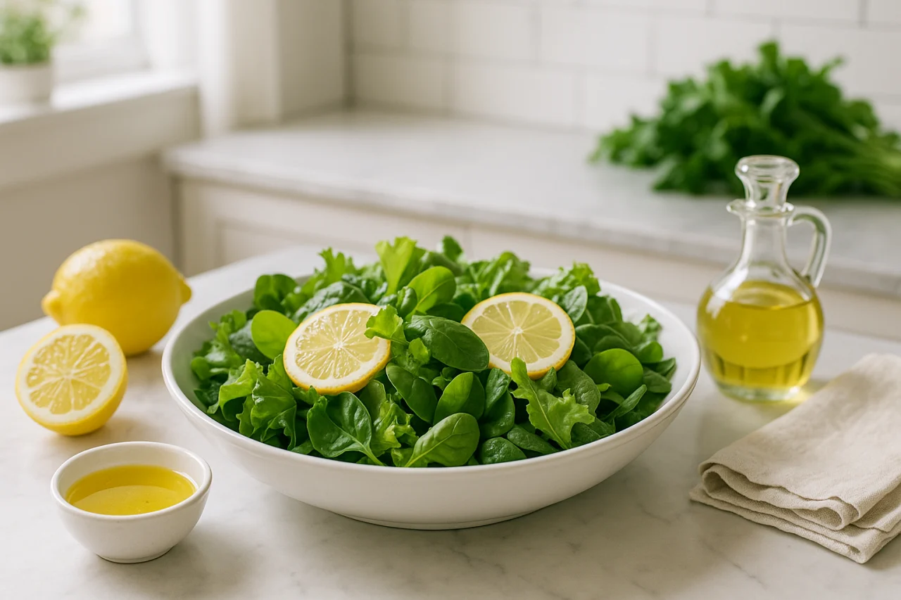 Salade verte citronnée